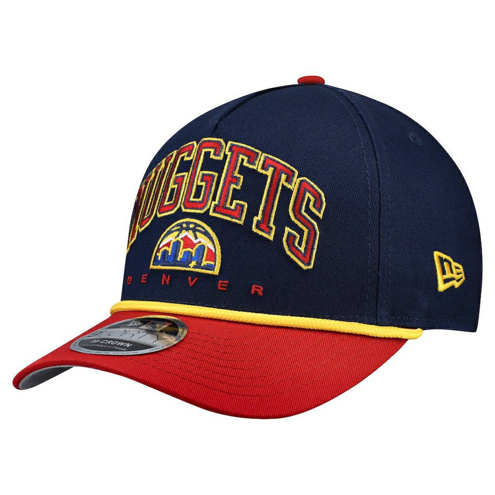 Denver Nuggets Bold Arch COOLERA 9FORTY A-Frame M-Crown Adjustable Hat Navy - New Era