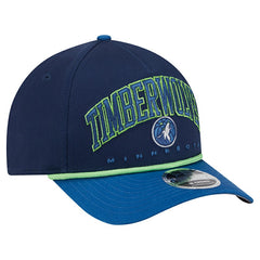 Minnesota Timberwolves Bold Arch COOLERA 9FORTY A-Frame M-Crown Adjustable Hat Navy - New Era
