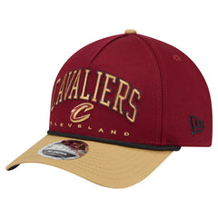 Cleveland Cavaliers Bold Arch COOLERA 9FORTY A-Frame M-Crown Adjustable Hat Wine - New Era