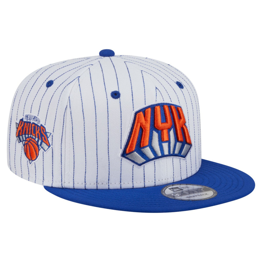 New York Knicks Deceptor Pinstripe 9FIFTY Snapback Hat White - New Era