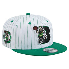 Boston Celtics Deceptor Pinstripe 9FIFTY Snapback Hat White - New Era