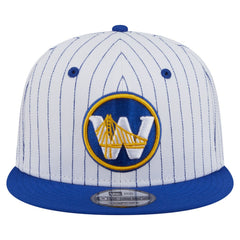 Golden State Warriors Deceptor Pinstripe 9FIFTY Snapback Hat White - New Era outlet