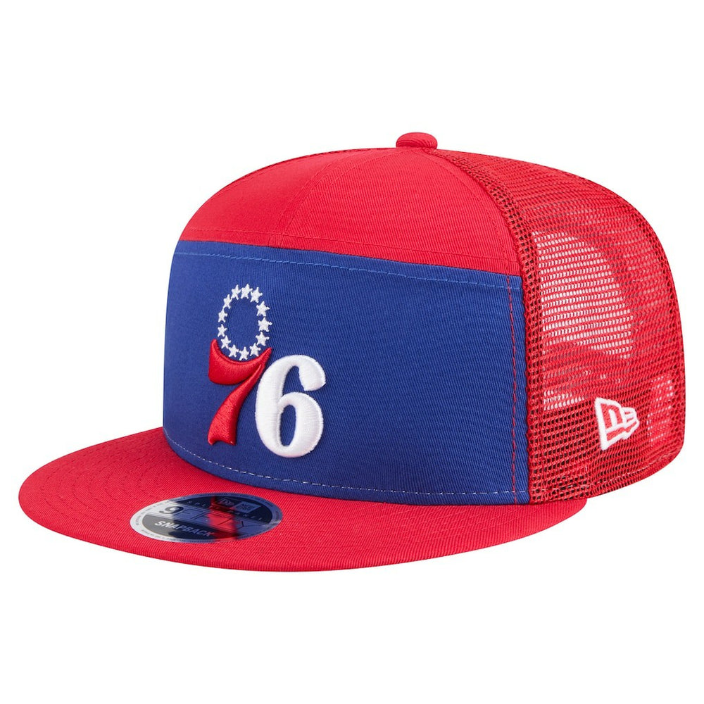 Philadelphia 76ers Outdoor Split Panel 9FIFTY Snapback Hat Royal/Red - New Era