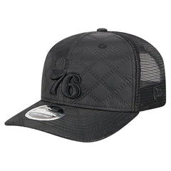 Philadelphia 76ers Quilted 9SEVENTY Trucker Adjustable Hat Black - New Era outlet