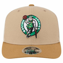 Boston Celtics Two-Tone 9SEVENTY Adjustable Trucker Hat Tan/Light Brown - New Era