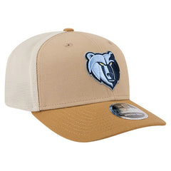 Memphis Grizzlies Two-Tone 9SEVENTY Adjustable Trucker Hat Tan/Light Brown - New Era