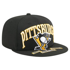 Pittsburgh Penguins New Era Oversized Vintage Arch 59Fifty Fitted Hat - Black | US 202715409