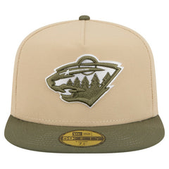 Minnesota Wild New Era Color Pack Two-Tone 59FIFTY A-Frame Fitted Hat - Tan/Olive | US 202715422
