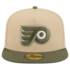 Philadelphia Flyers New Era Color Pack Two-Tone 59FIFTY A-Frame Fitted Hat - Tan/Olive | US 202715426