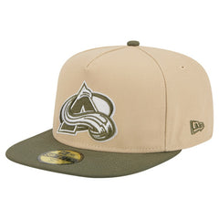 Colorado Avalanche New Era Color Pack Two-Tone 59FIFTY A-Frame Fitted Hat - Tan/Olive | US 202715432