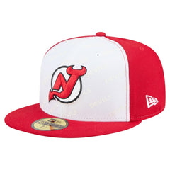 New Jersey Devils New Era Repeat Two-Tone 59FIFTY Fitted Hat - White/Red | US 202715478