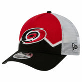 Carolina Hurricanes New Era Hockey Sock 9FORTY A-Frame M-Crown Adjustable Trucker Hat - Black/Red | US 202715548