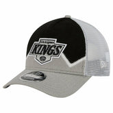 Los Angeles Kings New Era Hockey Sock 9FORTY A-Frame M-Crown Adjustable Trucker Hat - Silver/Black | US 202715550