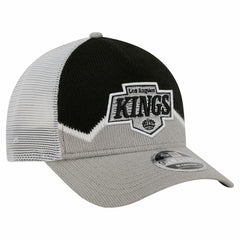 Los Angeles Kings New Era Hockey Sock 9FORTY A-Frame M-Crown Adjustable Trucker Hat - Silver/Black | US 202715550