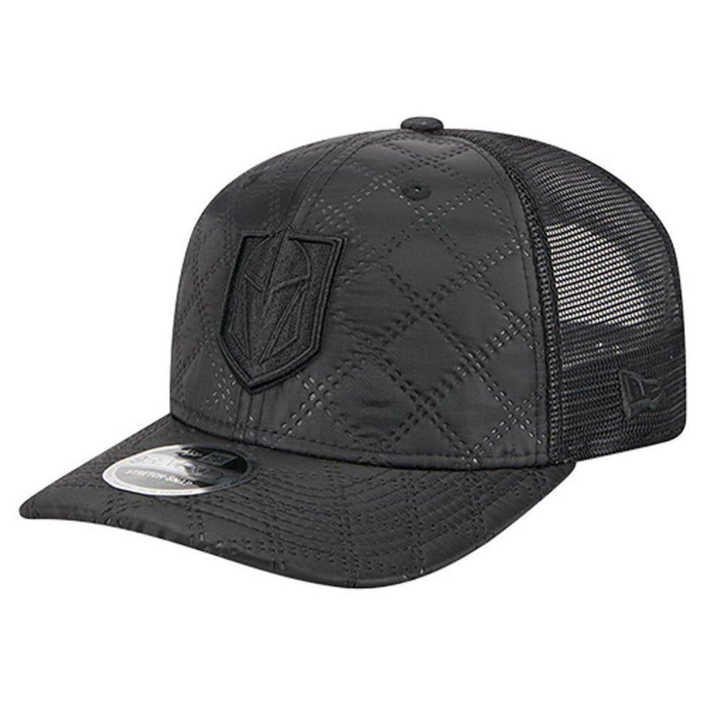 Vegas Golden Knights New Era Quilted Nylon 9SEVENTY Adjustable Trucker Hat - Black | US 202715666