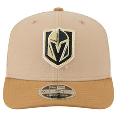 Vegas Golden Knights New Era Two-Tone Trucker 9SEVENTY Stretch Snap Adjustable Hat - Tan/Light Brown | US 202715687