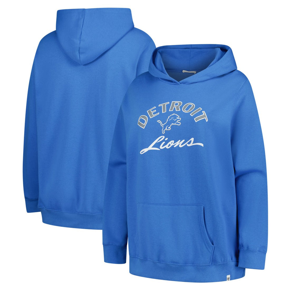 Detroit Lions '47 Women's Plus Size Whirlwind Naomi Hoodie - Blue Hoodies