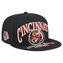 Cincinnati Bengals New Era Head Oversized 59FIFTY Fitted Hat - Black Hats
