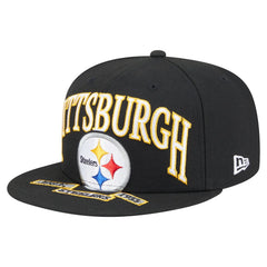 Pittsburgh Steelers New Era Oversized 59FIFTY Fitted Hat - Black Hats