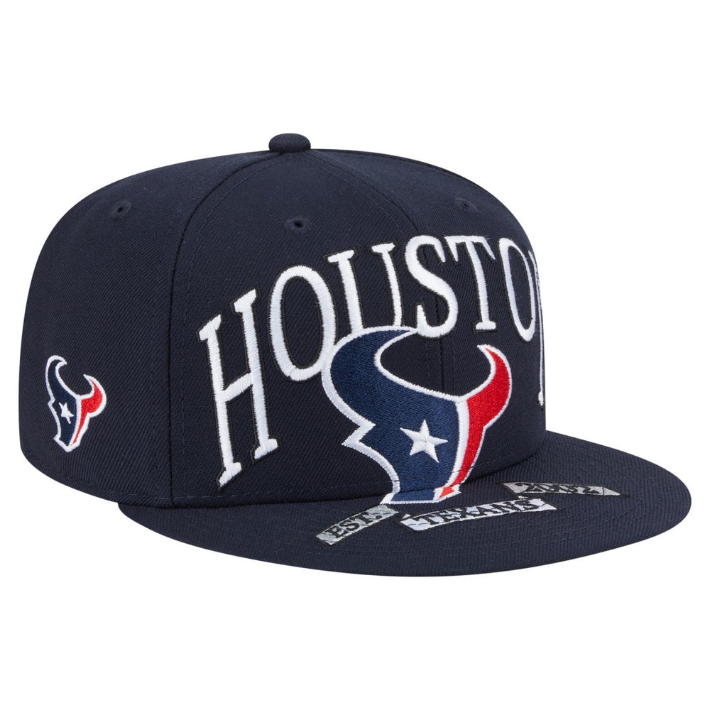 Houston Texans New Era Oversized 59FIFTY Fitted Hat - Navy Hats