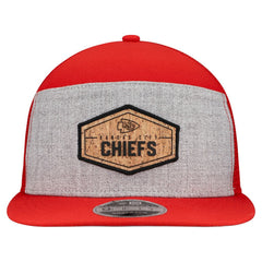 Kansas City Chiefs New Era Cork Split Panel 9FIFTY Trucker Snapback Hat - Gray/Red Hats
