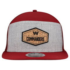 Washington Commanders New Era Cork Split Panel 9FIFTY Trucker Snapback Hat - Gray/Burgundy Hats