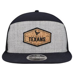 Houston Texans New Era Cork Split Panel 9FIFTY Trucker Snapback Hat - Gray/Navy Hats