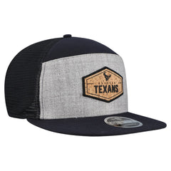 Houston Texans New Era Cork Split Panel 9FIFTY Trucker Snapback Hat - Gray/Navy Hats
