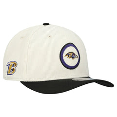 Baltimore Ravens New Era Loyal Corduroy 9SEVENTY Adjustable Hat - Stone Hats