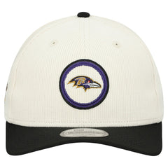 Baltimore Ravens New Era Loyal Corduroy 9SEVENTY Adjustable Hat - Stone Hats