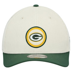 Green Bay Packers New Era Loyal Corduroy 9SEVENTY Adjustable Hat - Stone Hats