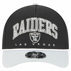 Las Vegas Raiders New Era Arch COOLERA 9FORTY A-Frame M-Crown Adjustable Hat - Black Hats
