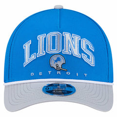 Detroit Lions New Era Throwback Arch COOLERA 9FORTY A-Frame M-Crown Adjustable Hat - Blue Hats