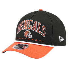 Cincinnati Bengals New Era Arch COOLERA 9FORTY A-Frame M-Crown Adjustable Hat - Black Hats