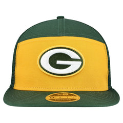 Green Bay Packers New Era Outdoor Split Panel 9FIFTY Snapback Hat - Gold/Green Hats