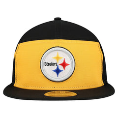 Pittsburgh Steelers New Era Outdoor Split Panel 9FIFTY Snapback Hat - Gold/Black Hats
