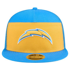 Los Angeles Chargers New Era Outdoor Split Panel 9FIFTY Snapback Hat - Gold/Powder Blue Hats
