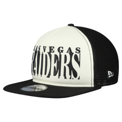 Las Vegas Raiders New Era Cutout A-Frame 9FIFTY Snapback Hat - Cream/Black Hats