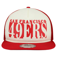 San Francisco 49ers New Era Cutout A-Frame 9FIFTY Snapback Hat - Cream/Scarlet Hats