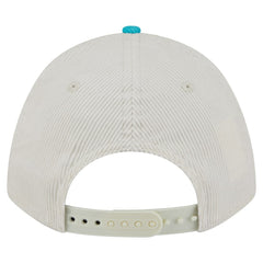 Miami Dolphins New Era Throwback Two-Tone Sided Corduroy 9FORTY A-Frame Adjustable Hat - Cream/Aqua Hats