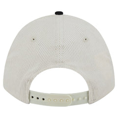 Cincinnati Bengals New Era Head Two-Tone Sided Corduroy 9FORTY A-Frame Adjustable Hat - Cream/Black Hats