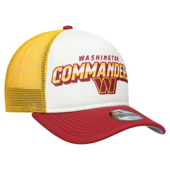 Washington Commanders New Era Youth Streak 9FORTY A-Frame Adjustable Hat - White/Burgundy Hats