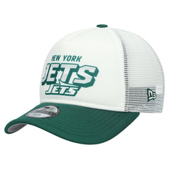 New York Jets New Era Youth Streak 9FORTY A-Frame Adjustable Hat - White/Green Hats