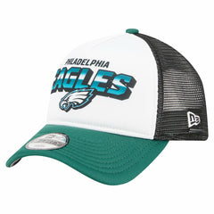 Philadelphia Eagles New Era Youth Streak 9FORTY A-Frame Adjustable Hat - White/Green Hats