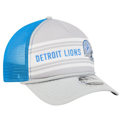 Detroit Lions New Era Linear A-Frame 9FORTY Adjustable Hat - Gray Hats
