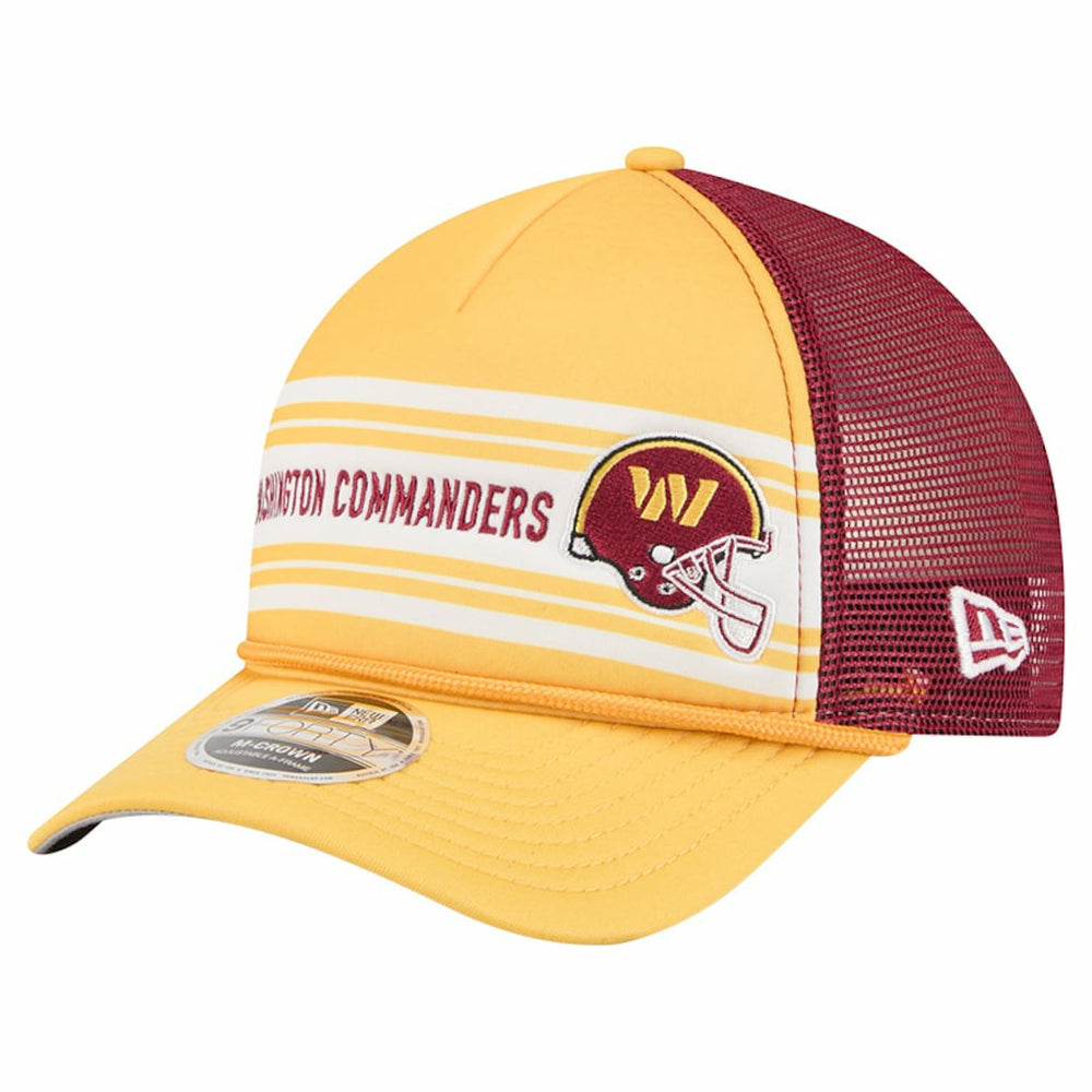 Washington Commanders New Era Linear A-Frame 9FORTY Adjustable Hat - Gold Hats