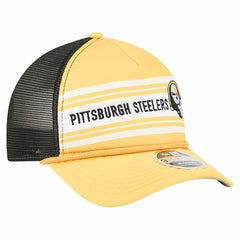 Pittsburgh Steelers New Era Linear A-Frame 9FORTY Adjustable Hat - Gold Hats