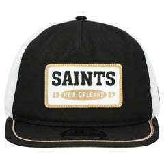 New Orleans Saints New Era Patch 19TWENTY Adjustable Hat - Black/White Hats