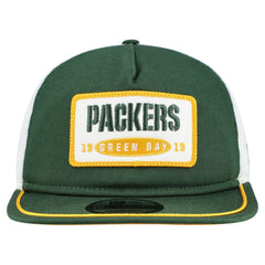 Green Bay Packers New Era Patch 19TWENTY Adjustable Hat - Green/White Hats