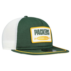 Green Bay Packers New Era Patch 19TWENTY Adjustable Hat - Green/White Hats